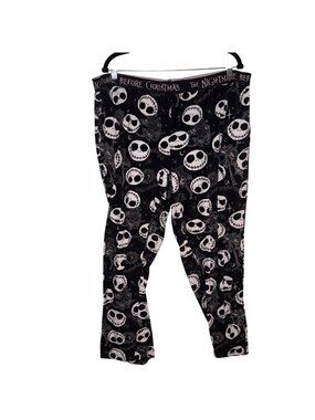 Disney Nightmare Before Christmas Jack Skellington Womens Lounge 2XL Black White